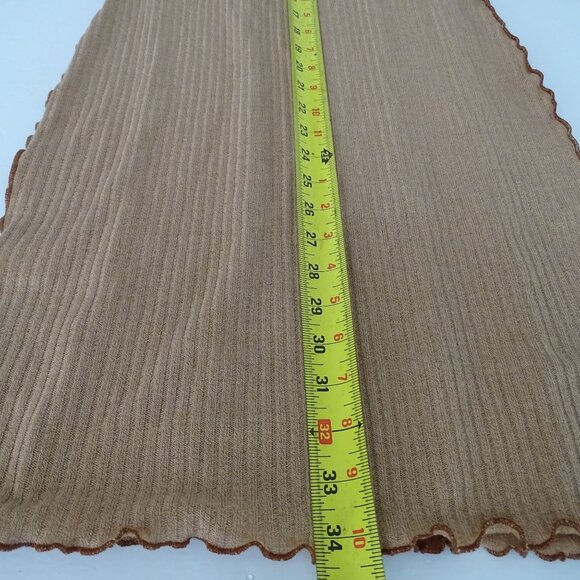 Shein Curve Bodycon Dress Women Size OXL 12 Brown Ribbed Knit Short Sleeve - Picture 11 of 11